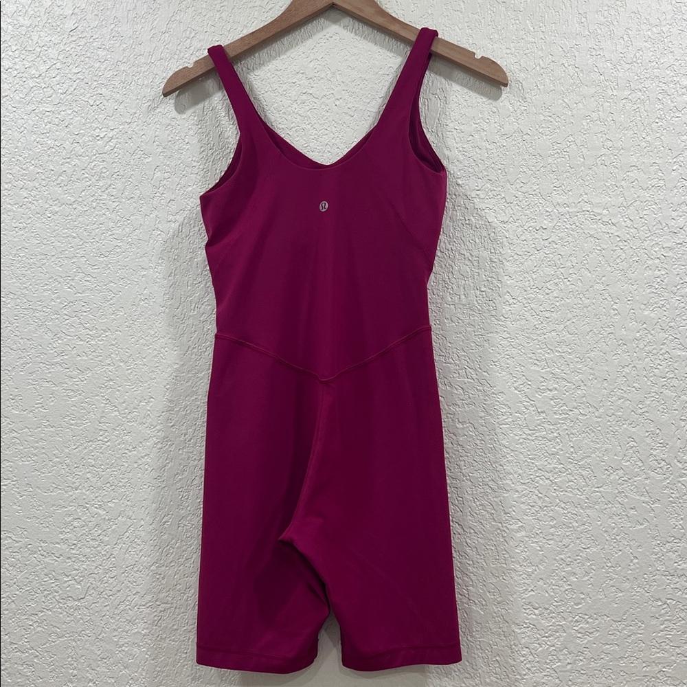 Lululemon Align Bodysuit 8" in Magenta color size 6 - Picture 2 of 10